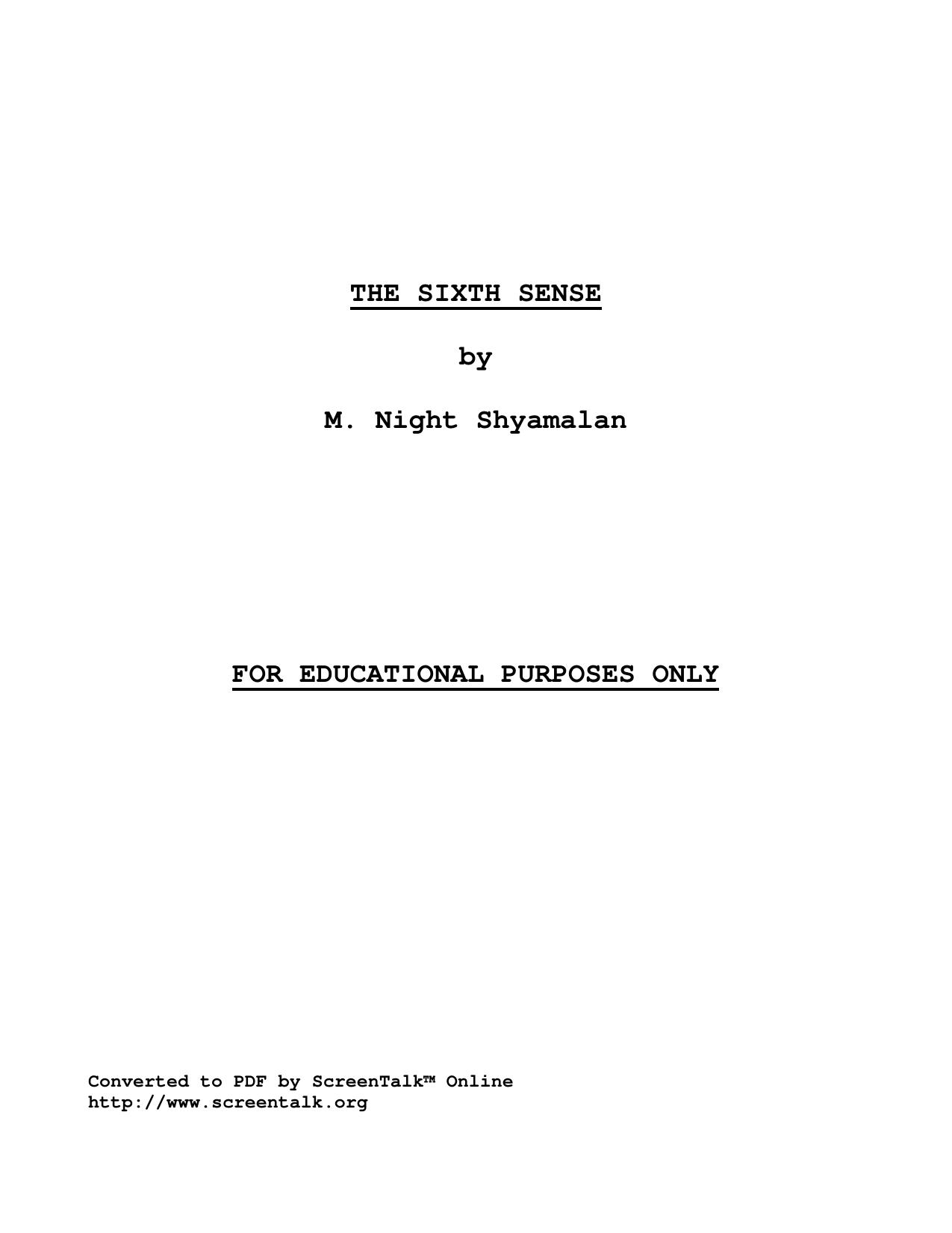 The Sixth Sense