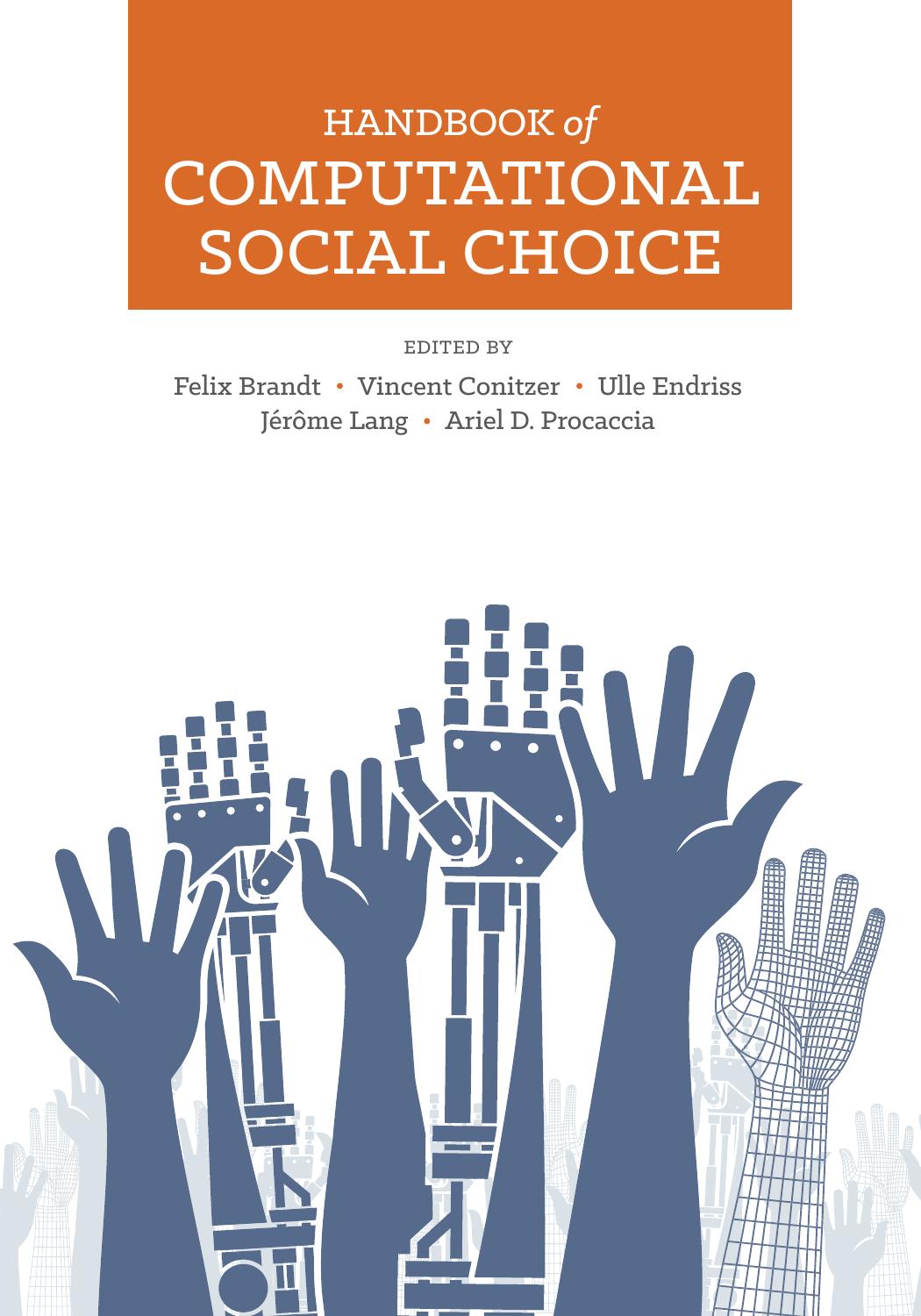 Handbook of Computational Social Choice