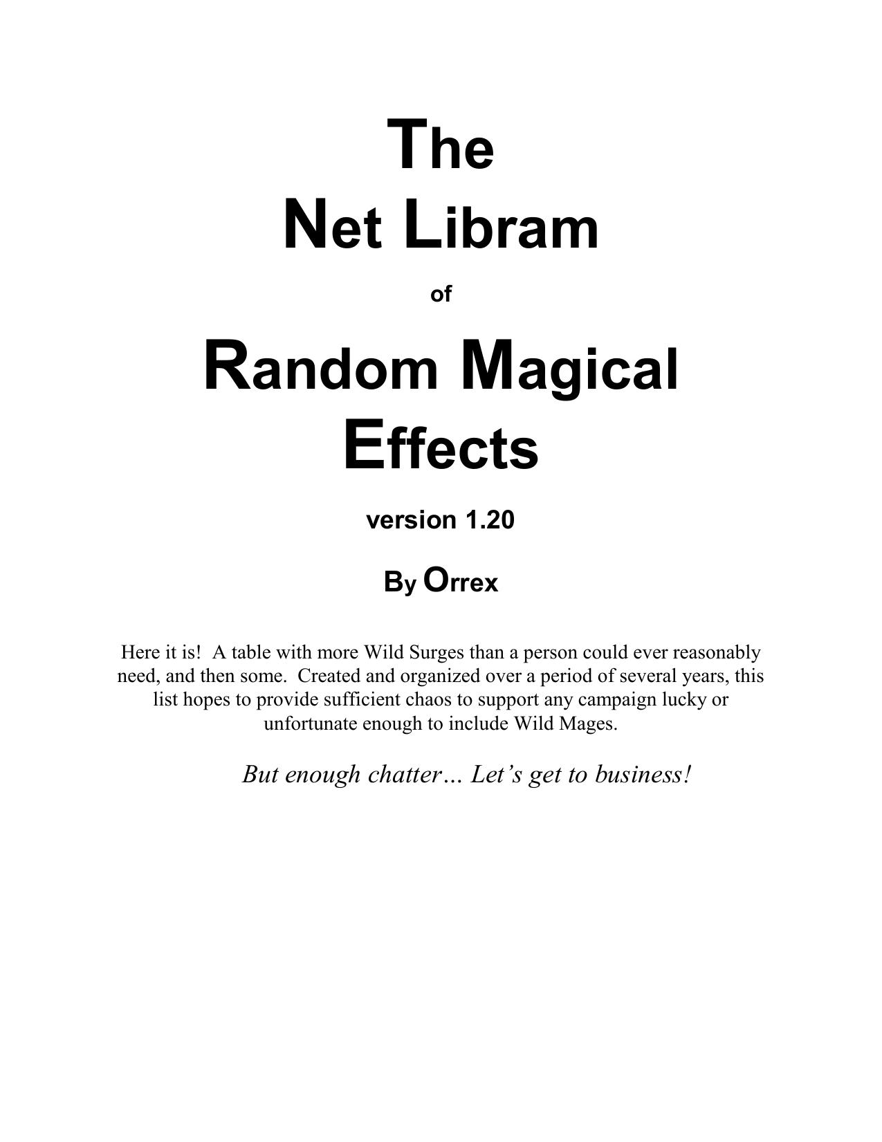 The Net Libram of Random Magical Effects v1.20