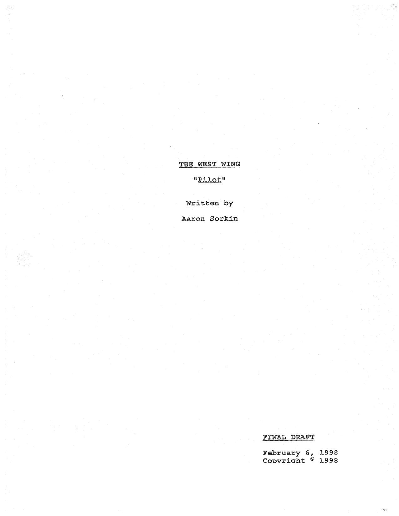 The West Wing (Pilot)