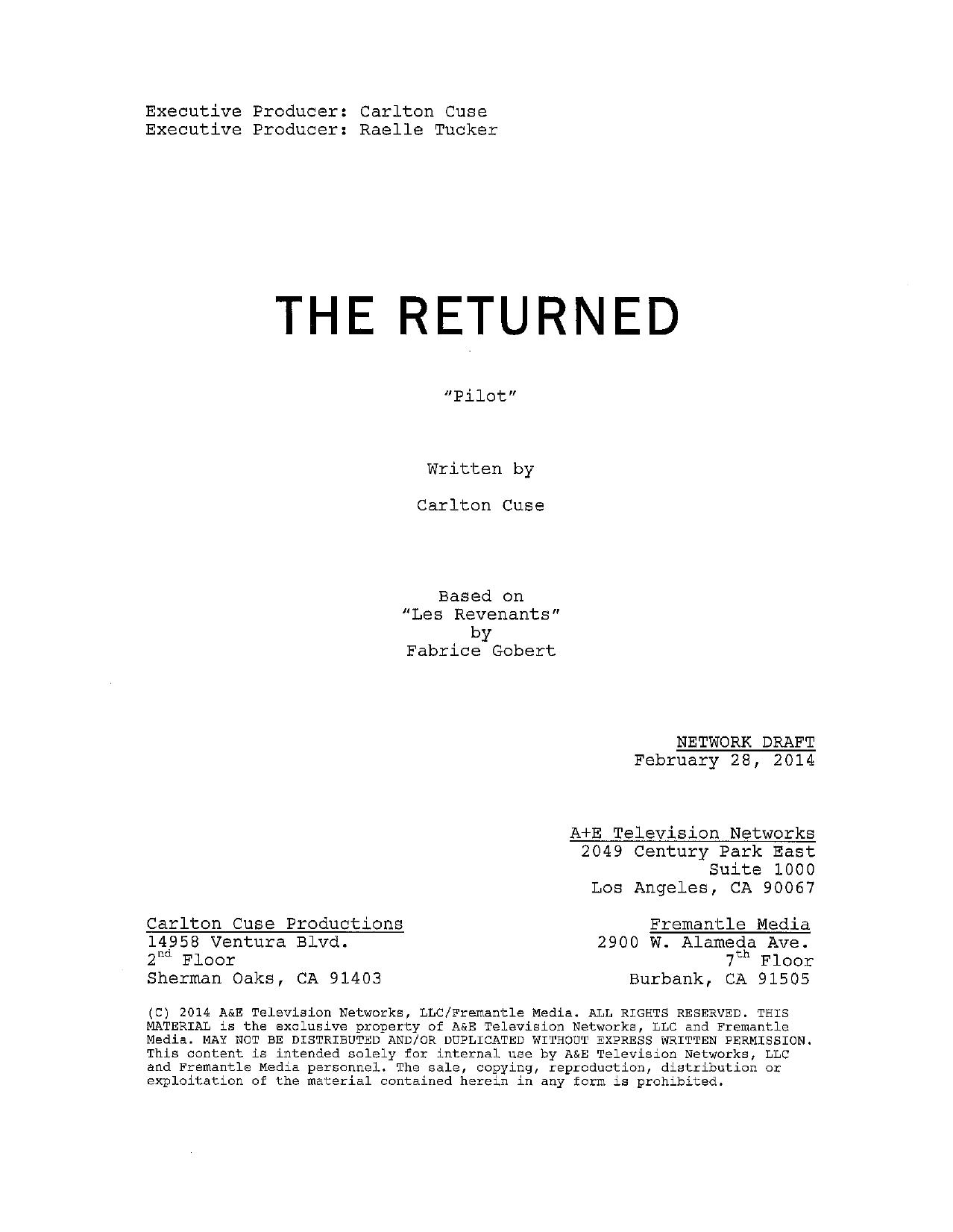 The Returned 1x01