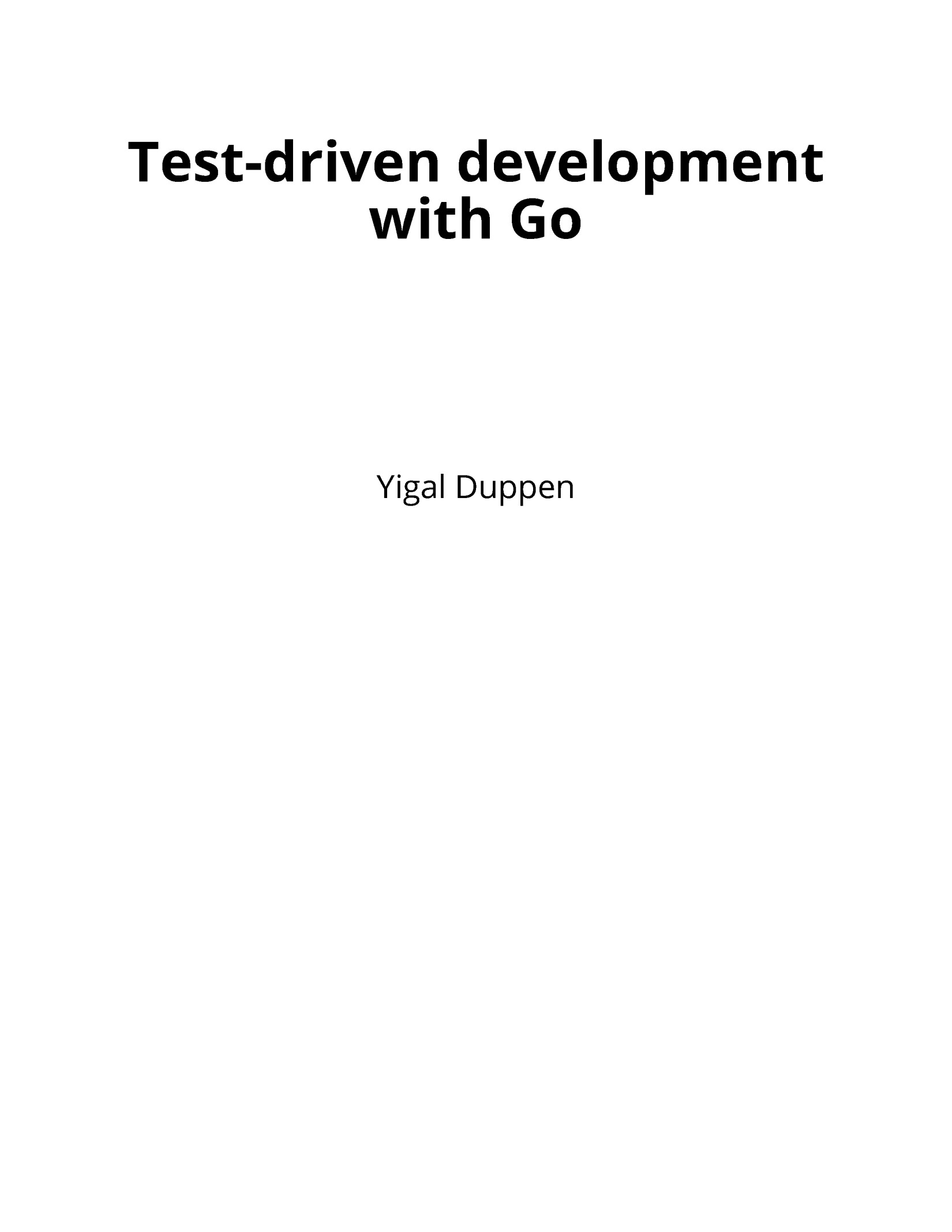 Test-driven development with Go